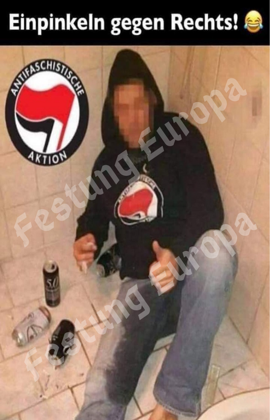 Einpinkeln gegen Rechts! Sticker