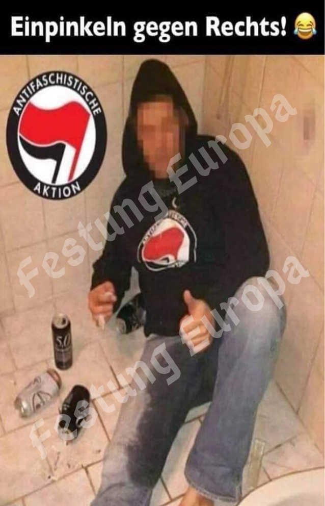 Einpinkeln gegen Rechts! Sticker